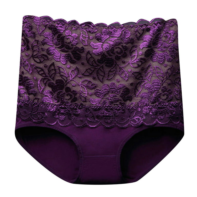 adviicd Cotton Panties Women's Plus Size Microfiber Brief Purple X