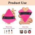 thumbnail image 5 of 2 PCS Powder Puff Triangle Makeup Puffs for Loose Setting Powder Face Body, Foundation Blender Velour Setting Powder Puff, Super Soft Eye Makeup Wedges Beauty Tools (Black Red), 5 of 5