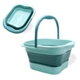 thumbnail image 2 of Baño de pies - Lavabo plegable portátil con asa - Baño de pies con masaje - Verde, 2 of 5