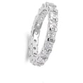 thumbnail image 4 of CHOOSE YOUR COLOR White Cubic Zirconia Stacking Elegant Ring .925 Sterling Silver Band Female Size 5, 4 of 4