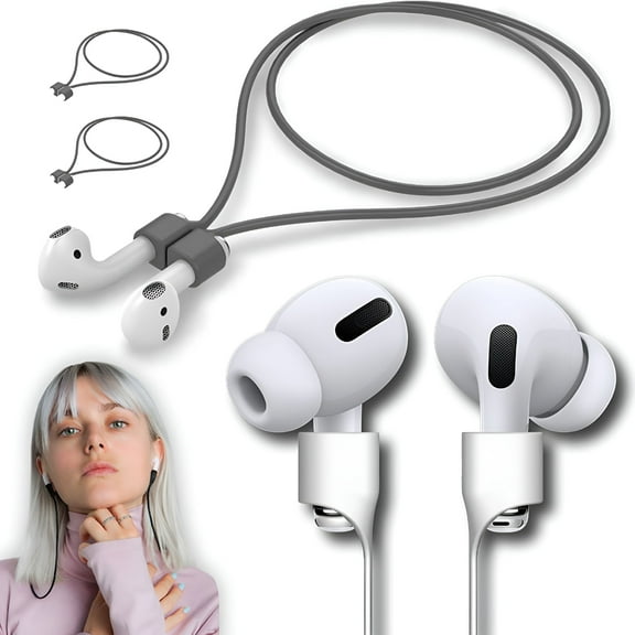 GJX Ultra Strong Magnetic Airpod Strap Anti-Lost Cord Sports Lanyard Compatible with Airpods (Grey)