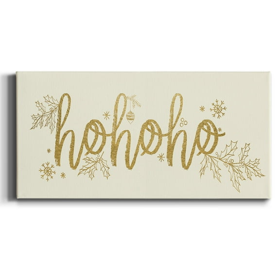 Golden HOHOHO- Gallery Wrapped Canvas