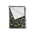 thumbnail image 2 of Jungle Soft Flannel Fleece Blanket, Tropical Island Nature and Wildlife Theme Cheerful Characters and Vegetation Graphic, Cozy Plush for Indoor and Outdoor Use, 60" x 80", Multicolor, by Ambesonne, 2 of 6