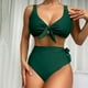 thumbnail image 2 of Gibobby Conjunto de bikini para mujer Ropa interior deportiva para mujer Love Beach Traje de baño Bikini Traje de baño Traje de baño de dos piezas Bikini(Verde,G), 2 of 5