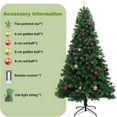 thumbnail image 2 of Pre-Lit Artificial Christmas Tree with Remote Control, Hinged Branches for Easy Setup, Full Shape Green Pine Tree with Metal Stand for Home, Office, Party Holiday Decor, 2 of 7