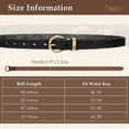 thumbnail image 5 of JASGOOD Womens Genuine Leather Belts Black Thin Waist Belt for Jeans Pants, 5 of 6