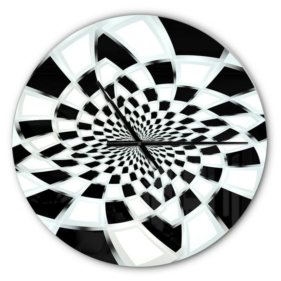 Designart 'Abstract Spiral Fractal Design ' Modern wall clock