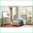 thumbnail image 2 of Chests & Wardrobes: 5-Drawer Industrial Contemporary Bedroom Chest, Natural Finish w/ Black Hardware | Natural | Wood, 2 of 5
