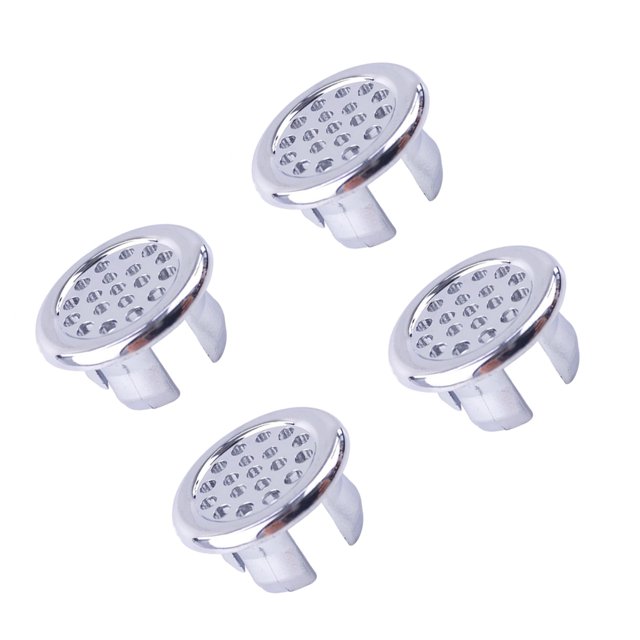Wosthever 4 bolsas de accesorios de desbordamiento de bayoneta ABS-solución estable y resistente para lavabos cubierta de anillo decorativa con Juegos de accesorios de baño celular