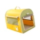 thumbnail image 5 of Jaula para perros para coche, jaula de viaje para perros, malla transpirable, lados suaves, tapete con asa amarillo y verde, 5 of 9
