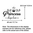 thumbnail image 4 of thovorrnl Princess Wall Decals Stickers, Black Wall Sticker for Girl's Room, 18''x13'' Removable Peel and Stick Room Decor for Bedroom Playroom, 4 of 7