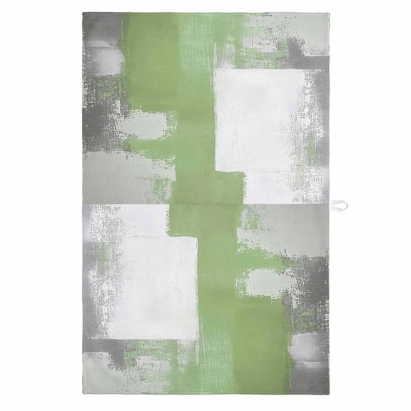 Sage Green Gray 1 Pack Kitchen Towel, Water Absorbent Dish Towel, Modern Oil Painting Geometric Abstract Decorative Hand Towels - Quick Drying Cloth for Cooking Baking, 18x28 Inch