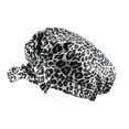 thumbnail image 2 of Gorros de baño para ducha Estampado de flores Impermeable Reutilizable Elástico Colorido Universal Largo Sombrero corto Baño Estampado de Juegos de accesorios de baño Estampado de leopardo blanco Bearachild HA062078-12B, 2 of 6