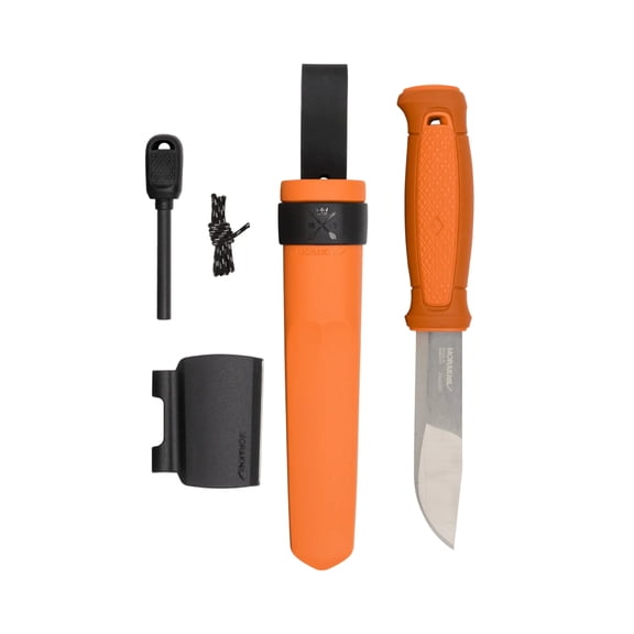 Morakniv M-13913 Kansbol 4" Blade Orange Handle Fixed Knife w/ Survival Kit