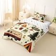 thumbnail image 2 of Catabedysis Modern Camping Pattern Twin Comforter Sets For Camper Gifts,Jungle Animals Deer Bedding Set For Boys,Multicolor,Polkadot Reversible,2-Piece,1 Comforter and 1 Pillowcase, 2 of 7