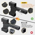 thumbnail image 3 of 2" Receiver Trailer Hitch Extension Riser with 6" Rise/Drop, 7" & 9" Extender, 7500Lbs Towing Capacity with Bolt Nut Clip, 3 of 7