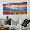 thumbnail image 2 of COMIO  Purple Mountain Fall Canvas Wall Art Landscape Picture Prints Modern Painting, Wildflowers Scenery Artwork Framed for Living Room Bedroom Bathroom Wall Decor 12''x16''X3 Panels, 2 of 4