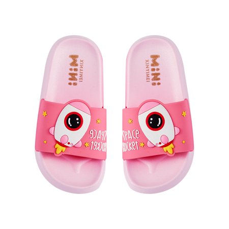 

Mchoice Toddlers Shower Slide Slippers for Boys and Girls Soft Non-Slip Slide Sandals Slipper Summer Bath Beach Pool Slippers on Clearance