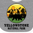 thumbnail image 4 of Inktastic Yellowstone National Park with Bear Mountains and Trees Cricle Boys or Girls Baby Bib, 4 of 4