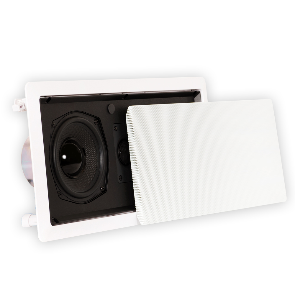 Theater Solutions TSLCR5 Flush Mount Speakers Dual Woofer In Wall 2 Pack - image 2 of 5