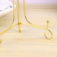 thumbnail image 2 of CIMAXIC 5 Inch Chic Iron Display Stand Desktop Dish Holder Decorative Crafts Display Rack for Plate Picture Frame Artwork (Golden),3.15"X3.15"X4.92", 2 of 4