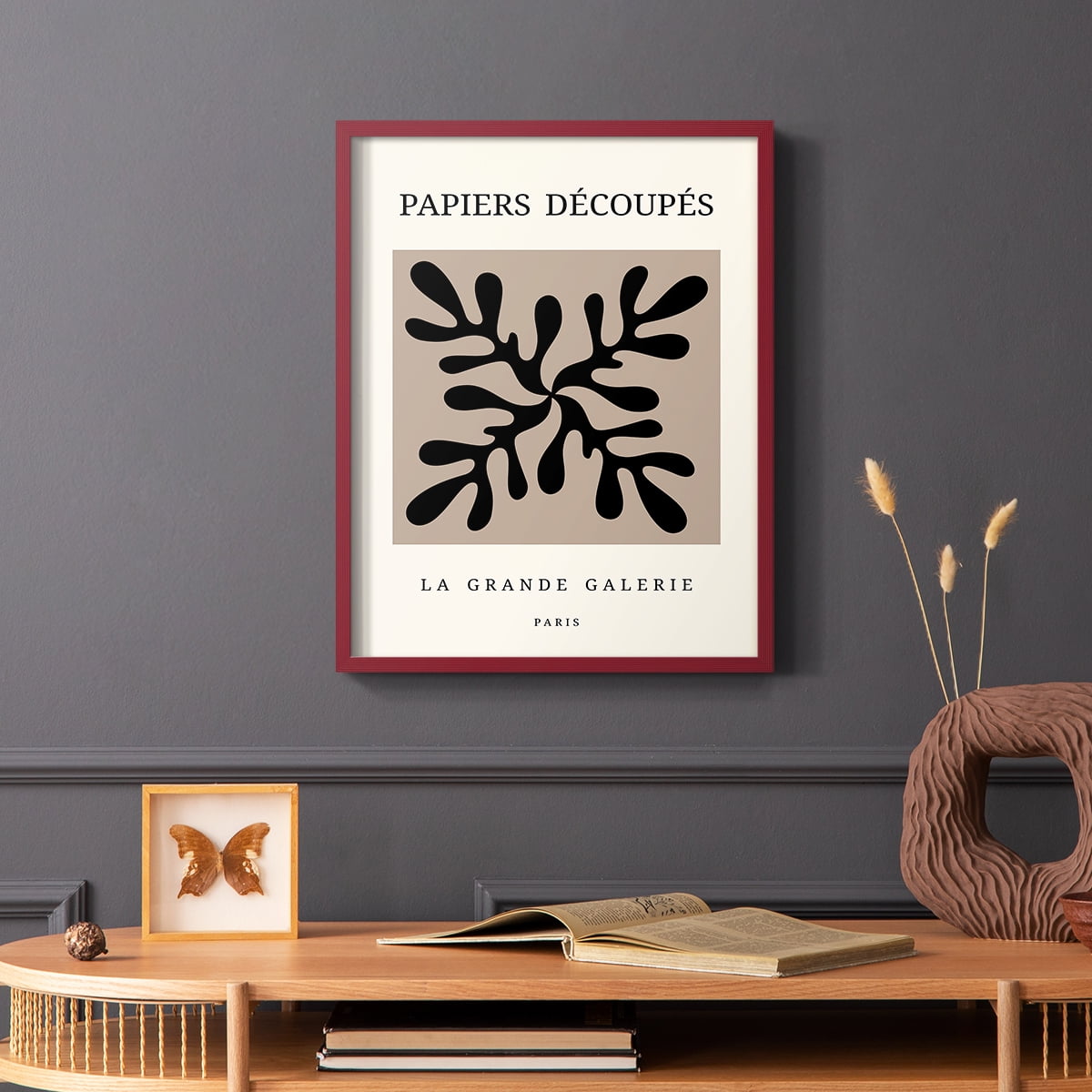 Matisse CCCXCVII in Red Solid Wood 22 x 28 Framed Print