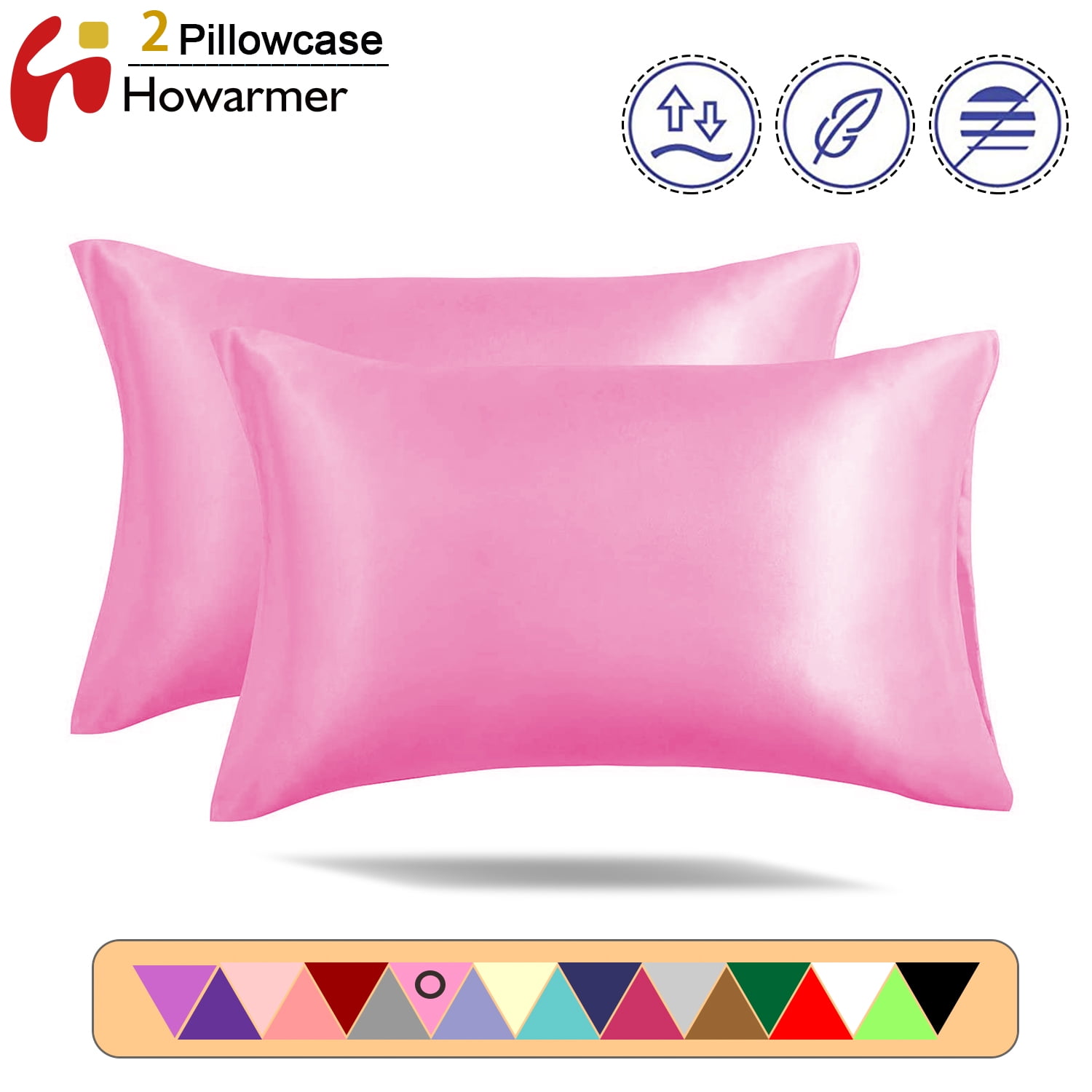 Details about   Pink swirls fuchsia pink leaves pillowcase pillow case standard size Queen 