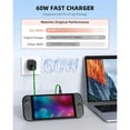 thumbnail image 5 of Switch 2 Charger 60W AC Adapter with 5 FT USB-C Cable – Fast Charging Power Supply for Nintendo Switch 2 Dock & Handheld, 4K TV Mode Support, Compatible with Switch OLED/Steam Deck, 5 of 6