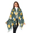 thumbnail image 3 of FORMRS Womens Scarf Winter Soft Long Big Warm Shawls Wrap Tassel Scarves, Yellow Lemons, 3 of 9