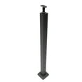thumbnail image 4 of Adjustable Top Angle Line Post Top Mount Stainless Steel Black Finish Wood Concrete Level Deck Cable Railing Post 30°-drilled Stair Post 36"x2"x2", 4 of 21