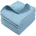 thumbnail image 1 of Premium Microfiber Waffle Weave Kitchen Dish Cloths, 12 x 12 Inch Ultra Absorbent and Solid Color Dish Towels for Washing Dishes Fast Drying Cleaning Cloth, 6 Pack, Lake Blue, 1 of 7