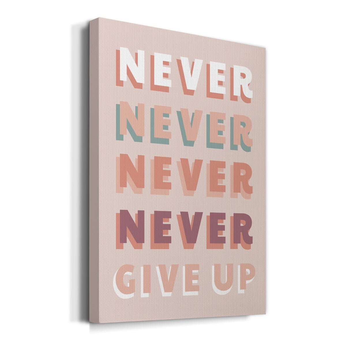 Never Give Up Premium Gallery Wrapped Canvas - Ready to Hang