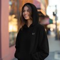 thumbnail image 5 of Dalix Butterfly Embroidery Relaxed Hoodie Soft Fleece Sweatshirt Fit Lounge Womens in Black XS X-Small, 5 of 5