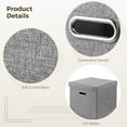 thumbnail image 3 of 2 PCS Vinyl Record Storage Boxes, 13 x 13 x 13 Inches Vinyl Record Storage Organizers for 50 Albums, Records Crate, LP Album Storage Holders, Fabric Storage Boxes with Lids for Moving, 3 of 5