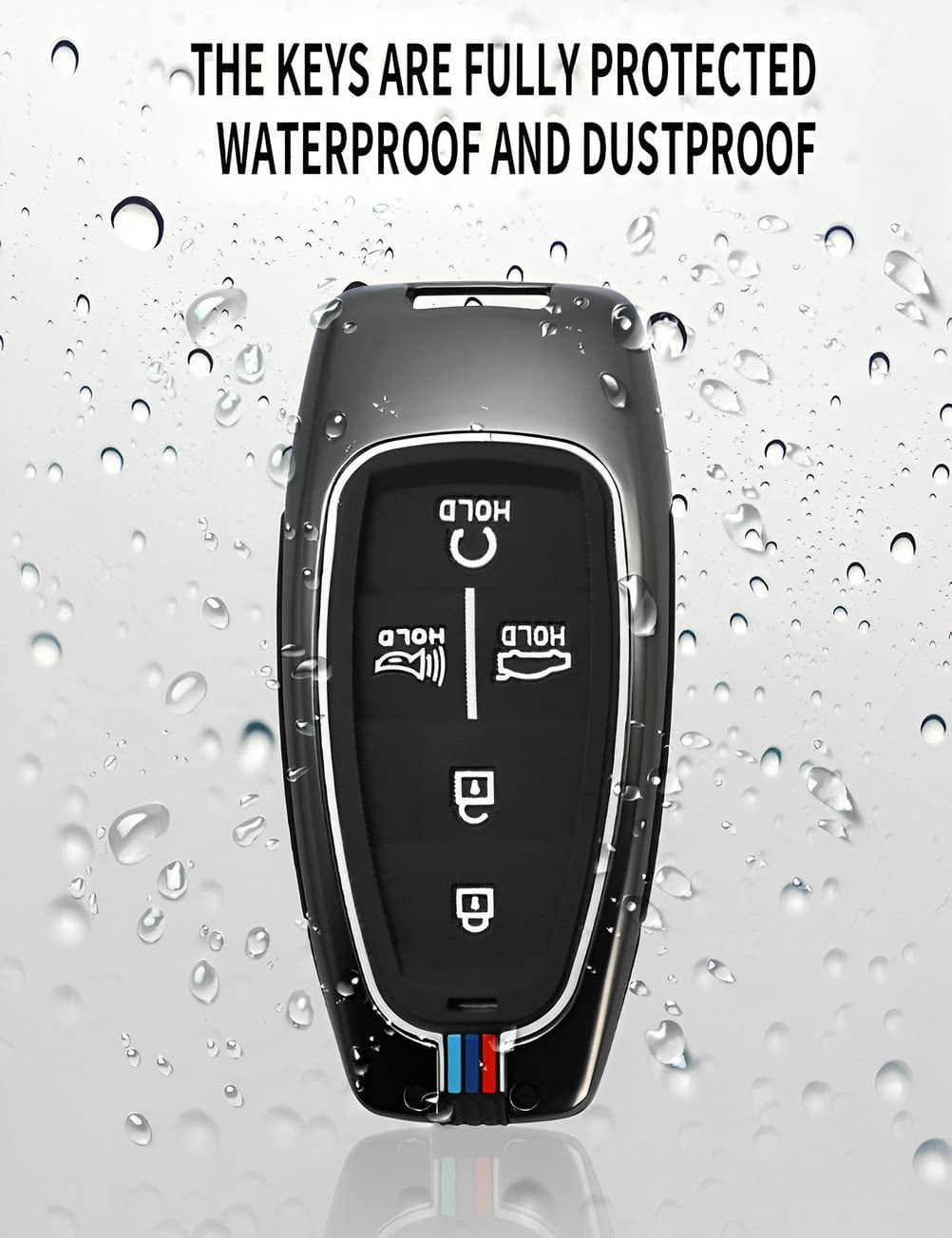 for Hyundai Key Fob Cover Case Metal Smart Key Holder Protector Compatible for Tucson Santa fe Sonata 2020-2024  5 Button