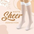 thumbnail image 3 of CAILDANL Silky Toes Sheer Knee High Stockings for Women, 6 Pairs Nylon Trouser Socks, 3 of 7