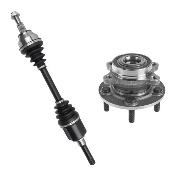 AutoShack Front Left CV Axle Shaft Wheel Hub Bearing Assembly Replacement for 2013 Lincoln MKZ AWD, FWD Driver Side 5-Lug 5 HUB010200290