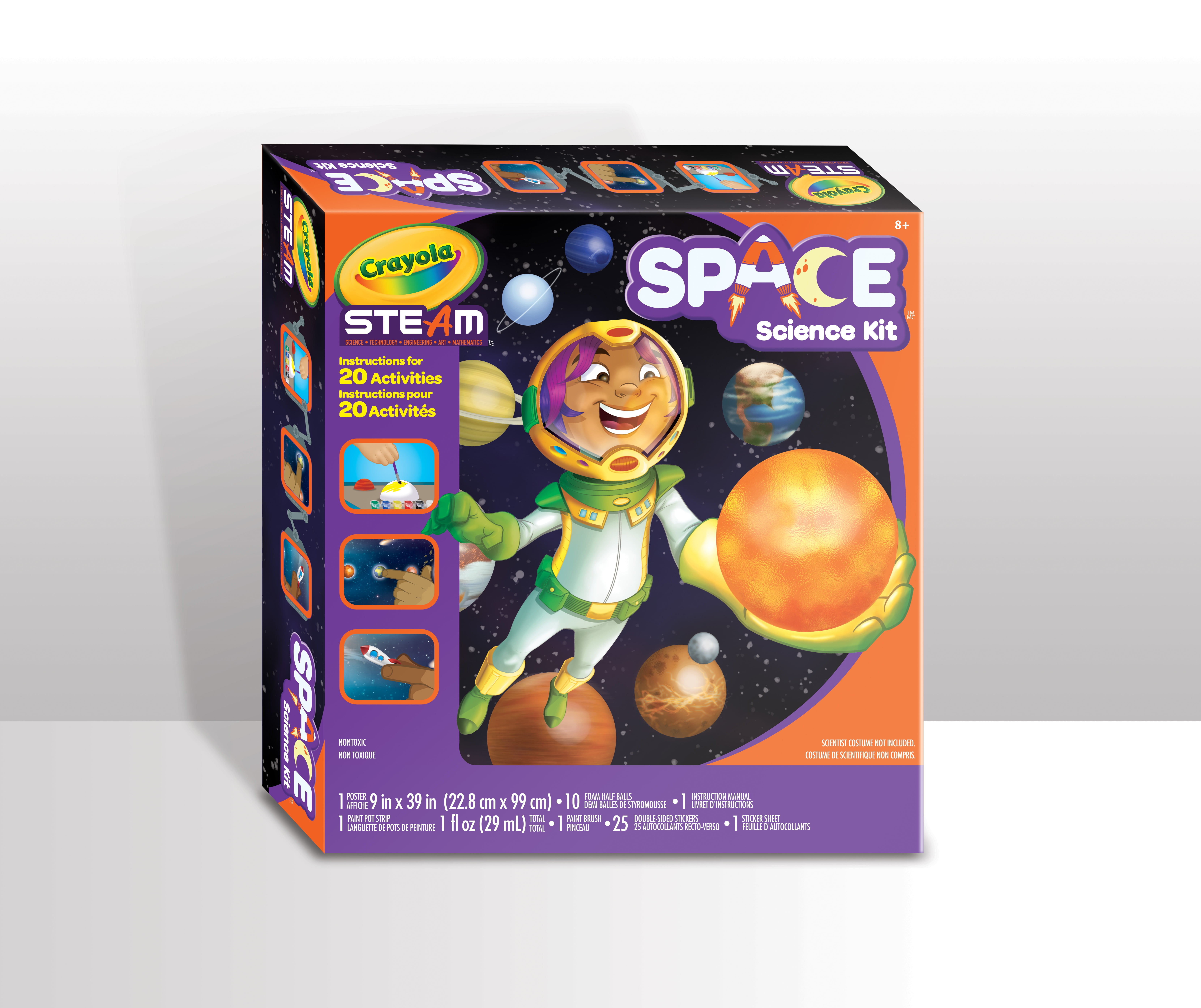 Space Science 6-in-1 Craft Kit Gift for Kids Ages 6-10 - Solar System Arts  Toys for Boys and Girls