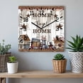 thumbnail image 6 of Farmhouse Wooden Wall Clock Silent Non Ticking, Retro Country Star Berry Vintage Wood Grain Square Wall Clocks Battery Operated, Decor Clock for Home Office, Living Room, Kitchen, 12 Inch, 6 of 9