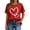 Red(New), variant on PNTUTB Valentine's Day Women's Print Fashion Versatile Casual Short Sleeve Crew Neck Loose Comfort T Shirts