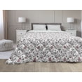 thumbnail image 1 of Floral Down Alternative Comforter, Wild Flowers Rhythmic Earth Toned Print, Microfiber Quilt for All Season, 5 Sizes, Burgundy Multicolor, by Ambesonne, 1 of 3