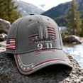 thumbnail image 3 of Unisex 9/11 Incident Hat 911 Memorial We Will Never Forget Cap Patriotic American Flag Cap, 3 of 5