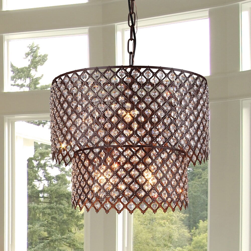 Warehouse of Tiffany Bernadette Antique Bronze Chandelier