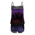 thumbnail image 5 of Puntoco Camisetas sin mangas con encaje y estampado sexy para mujer, pantalones cortos de empalme, conjunto informal Puntoco Puntoco-2856, 5 of 5
