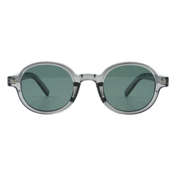 Round Oval Sunglasses Unisex Vintage Hipster Fashion UV 400 Translucent Grey