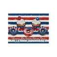thumbnail image 2 of Linnome Independence Day Placemats Polyester Heat Resistant Table Mat for Dining 17.7x11.8in Multicolor#03, 2 of 6