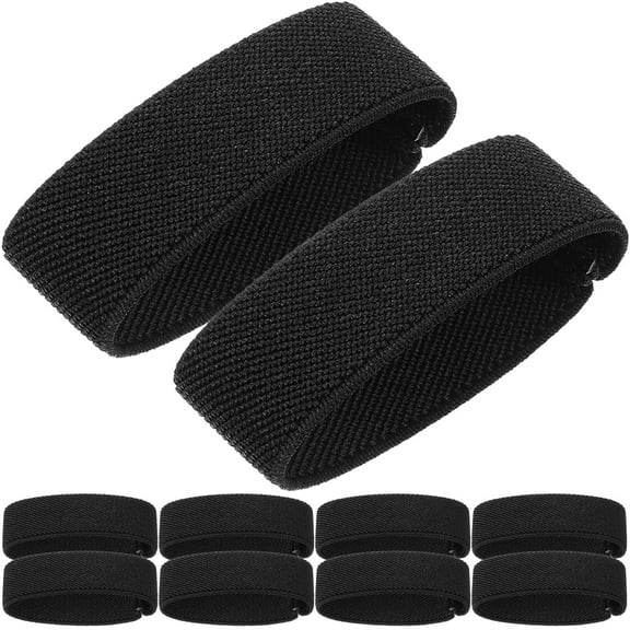 LEORX 32 Pcs Funeral Elastic Belt Police Armband Twill Band for Badge Death Ceremony Cloth Black 7X7CM