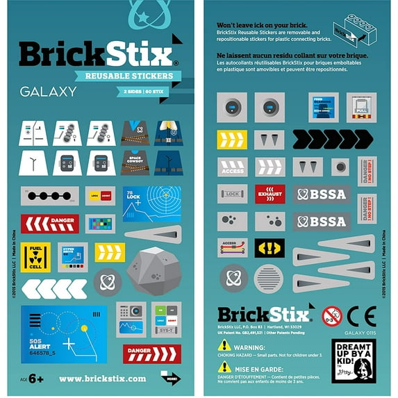 Brick Stix Reusable Stickers Galaxy