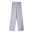 thumbnail image 6 of RQYYD Women 2 Piece Casual Outfit Sets Cotton Linen Irregular Long Sleeve Shirt And Loose High Waisted Long Shorts Set with Pockets Dark Gray M, 6 of 9
