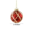 thumbnail image 3 of Hiroekza Christmas Decorations, 8CM Red Light Up Ball with Gold Glitter Electroplated Ball Christmas Tree Decoration Hanging Ornament, 3 of 6